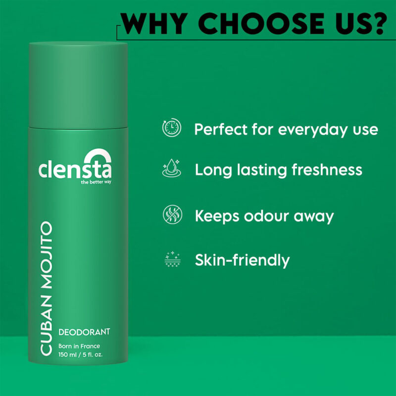 Clensta Body Spray Cuban Mojito Deodorant For Men