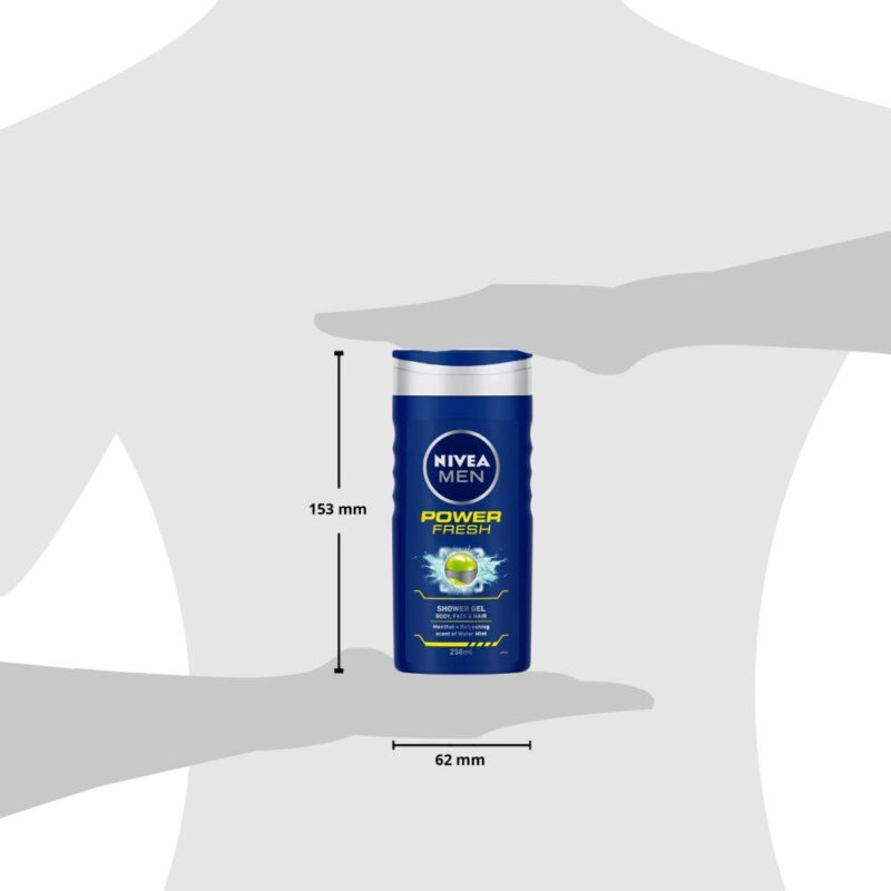 NIVEA MEN Power Fresh Body Wash, Shower Gel